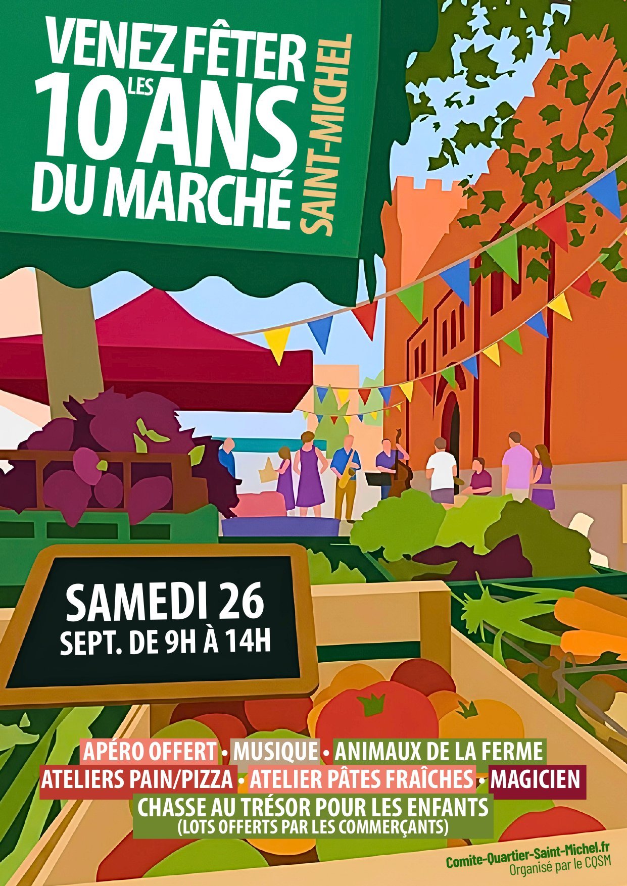 Venez fêter les 10 ans du marché Saint-Michel