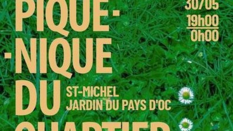 Pique-nique de quartier au Jardin du Pays d'Oc